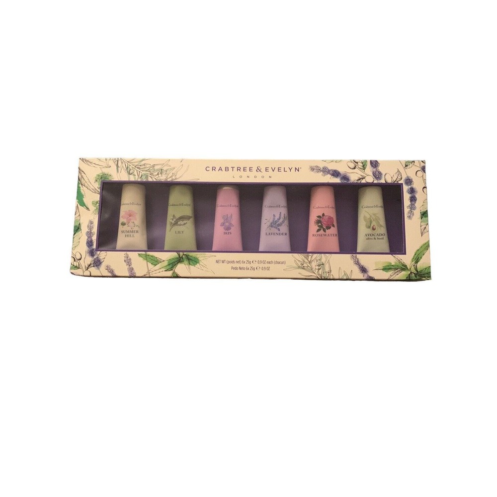 CRABTREE & EVELYN Ultra-Moisturizing Hand Therapy 6 Pack Variety Set- NEW!! Blue